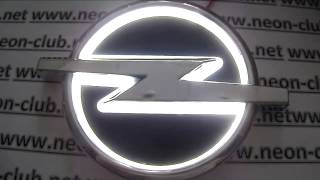 5D emblem with light Opel led car badge logo sticker White [upl. by Naihtsirc253]