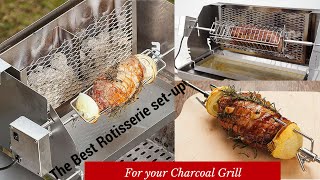 The Best Rotisserie Setup for your charcoal grill [upl. by Ahsimot937]