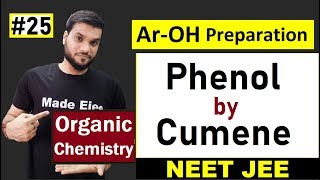 Phenol Preparation By Cumene  Reaction with Mechanism  L25  12th Organic  NEET JEE AIIMS [upl. by Imugem]