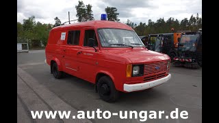 Ford Transit Feuerwehr  Oldtimer Baujahr 1980 LudwigAusbau 6Sitze Seitentüren wwwautoungarde [upl. by Eeram]