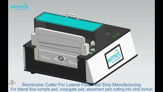 Membrane Cutter For Lateral Flow Test Strip Manufacturing  Rapid Test Strip Cutter  ANTITECK [upl. by Malda]