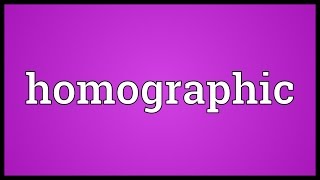 Homographic Meaning [upl. by Hett]