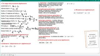 12 minut do sprawdzianu WYRAŻENIA ALGEBRAICZNE [upl. by Werdma]