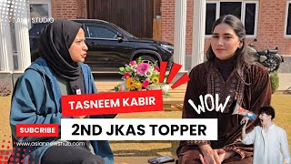 Tasneem Kabir from Srinagar Kashmirs second JKAS Topper Faza Zainab reports [upl. by Etnoel]