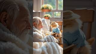 The company of cats Grandpas happy lifecat accompanyfunnycats catfunnykittencuteshorts [upl. by Petra]