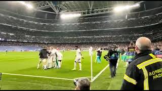 Karim Benzema third goal celebration vs PSG champions league comeback  REAL MADRID KNOCK PSG OUT [upl. by Kiyoshi556]