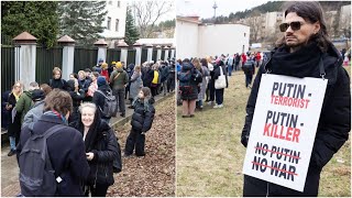 Lietuvoje gyvenantys Rusijos piliečiai susirinko atiduoti balsą atsakė ką palaiko [upl. by Allain]