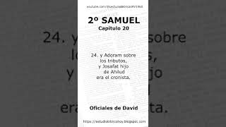 2º Sam 202326 T Oficiales de David RV1960 Audio Biblia Short [upl. by Coleman]