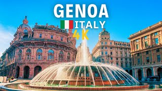 Genoa Italy 🇮🇹 4K ULTRA HD Drone video  Genoa city 4K Aerial view with Relaxing Music [upl. by Aneelahs]