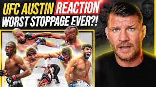 BISPING reacts UFC Austin WORST STOPPAGE EVER Arman Tsarukyan KOs Beniel Dariush is Islam Next [upl. by Eidoj303]