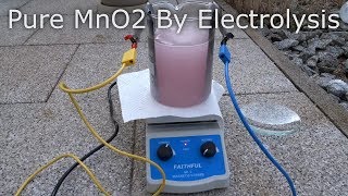 Pure MnO2 Made By Electrolysis Oxidation Of MnSO4 [upl. by Neved470]