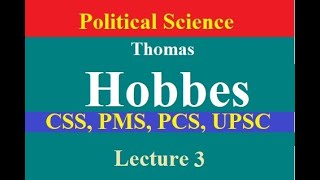 Thomas Hobbes Political PhilosophyPolitical Science Lecture CSS PMS UPSC IAS Preparation [upl. by Minardi]