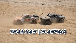 Arrma Mojave EXB vs Traxxas UDR German [upl. by Ycnalc]