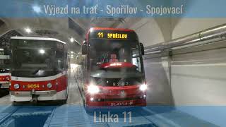 Linka 11  Výjezd  Spořilov  Spojovací [upl. by Aeneas]