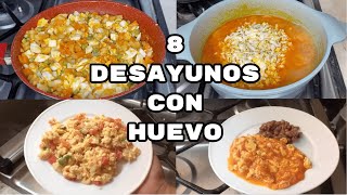 8 Desayunos con HuevoDesayunos Faciles y RapidosFABI CEA [upl. by Lucius]