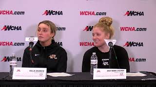 Minnesota Press Conference WCHA Final Faceoff March 8 [upl. by Nodal]