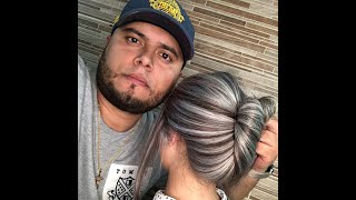 Formula de Matiz GRIS PLATA en MECHAS ✅  by Colors Mechas [upl. by Aihsot679]