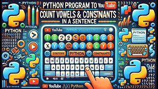 Python Program to Count Vowels and Consonants in a Sentence [upl. by Kutchins]