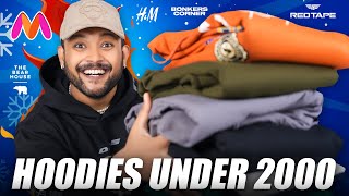 Best HoodieSweatshirt Under 2000 For Winter Men 🔥 Myntra Hoodie Haul 2024  ONE CHANCE [upl. by Jillie]