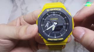 Cara Setting Jam Tangan Casio Gshock GA2110SU9A  GA2100SU  GA2100  GA2100THB  GA2100THS [upl. by Fogarty]