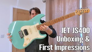 JET JS400 Unboxing and First Impressions  Budget Stratocaster [upl. by Alodie949]