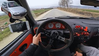 Citroen Saxo 16 VTS 1998 180HP  POV Test Drive [upl. by Eiger]