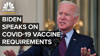 President Biden delivers remarks on Covid19 vaccine requirements — 10721 [upl. by Jerald]