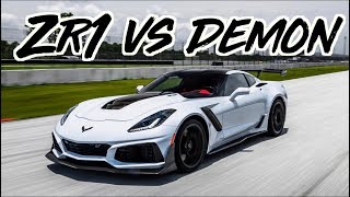 2019 Corvette ZR1 vs Dodge Demon  1600HP GTR  TrackHawk  McLaren 720s [upl. by Leavy306]