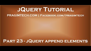 jQuery append elements [upl. by Apur379]