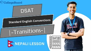 TRANSITIONS SAT ENGLISH COMPLETE LESSON IN NEPALI  STANDARD ENGLISH CONVENTIONS [upl. by Ellienad]