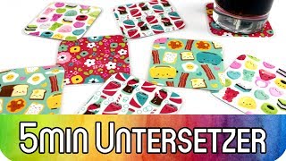 5min DIY Idee GlasUntersetzer selber machen [upl. by Airamahs]