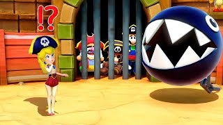 Super Mario Party  Can Peach Pirate Win These All Minigames [upl. by Grayce]