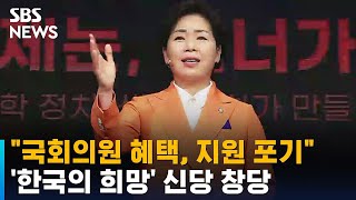 양향자 한국의 희망 신당 창당…제3지대 탄력받나  SBS [upl. by Alliber]