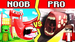 EXTRA SLIDE VS TRAIN EATER Build Battle In Minecraft  NOOB VS PRO CHALLENGE  Maizen Mizen Parody [upl. by Hauger584]