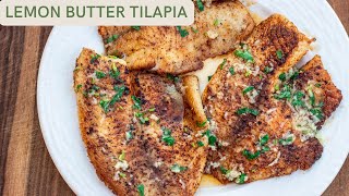 LEMON BUTTER TILAPIA  takes tilapia to the next level Best tilapia recipe [upl. by Lirbaj]