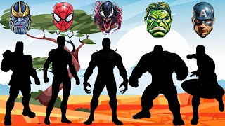 TEBAK GAMBAR TOP SUPERHERO  AVENGERS MARVEL SPIDER MAN IRON MAN HULK VENOM 3 CAPTAIN AMERICA [upl. by Rasure]