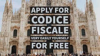 Apply for Codice Fiscale very easily yourself for free [upl. by Cade437]