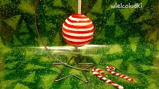 DIY  BOMBKA Z DRUCIKĂ“W KREATYWNYCH  BAUBLE FROM PIPE CLEANERS 21 [upl. by Alyt]