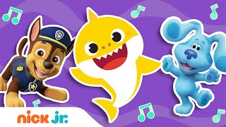 Baby Shark Song Sing Along w Paw Patrol Blues Clues and More  Nick Jr [upl. by Annaes972]