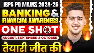 IBPS PO Mains 2024  Banking and Financial Awareness Revision  August September amp October 2024 [upl. by Esilram315]