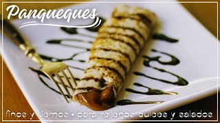 Panqueques  Receta Básica para Rellenos Dulces y Salados  Crepes finos y tiernos [upl. by Ennayhc]