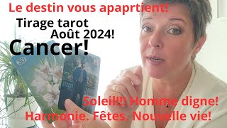 Tirage tarot Août 2024 Cancer [upl. by Yennek614]