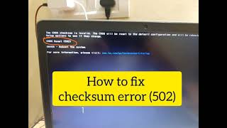 How to fix checksum error number 502 [upl. by Iblehs]