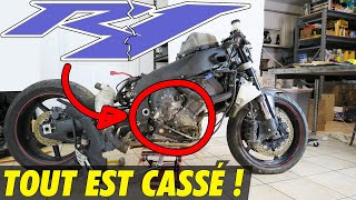 Mon ÉPAVE de YAMAHA R1 PAS CHÈRE est pire que prévu  Réparation Moto Accidentée Épisode 2 [upl. by Asalocin]