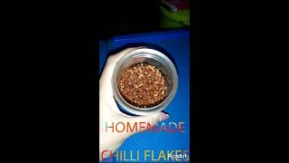 Homemade Red Chilli Flakes How to make Chilli Flakes Easy Step To Make Chilli Flakes at Home [upl. by Sansbury]