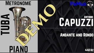 Antonio Capuzzi Andante and Rondo for Tuba  piano accompaniment 440Hz [upl. by Athene]