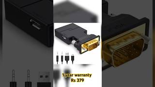 VGA to HDMI CABLE  VGA TO HDMI Converter with 1 year warranty only in Rs 379 tech gadgets [upl. by Holds]