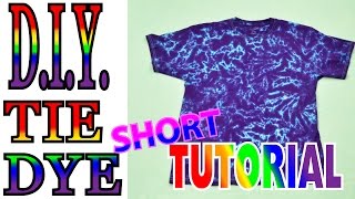 DIY Tie dye 1 Color Crinkle Scrunch shirt Short Tutuorial 44 [upl. by Weaks]