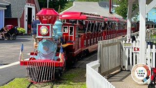 Riding Story Lands Huff Puff and Whistle Railroad  New Hampshire Amusement Park  Train Videos [upl. by Alehc]