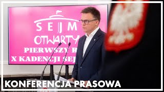 Konferencja prasowa marszałka Sejmu Szymona Hołowni [upl. by Bruce]